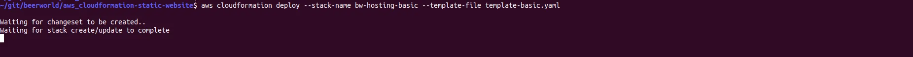 CLI deployment in progress
