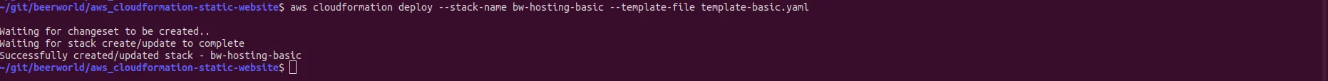 CLI deployment in progress