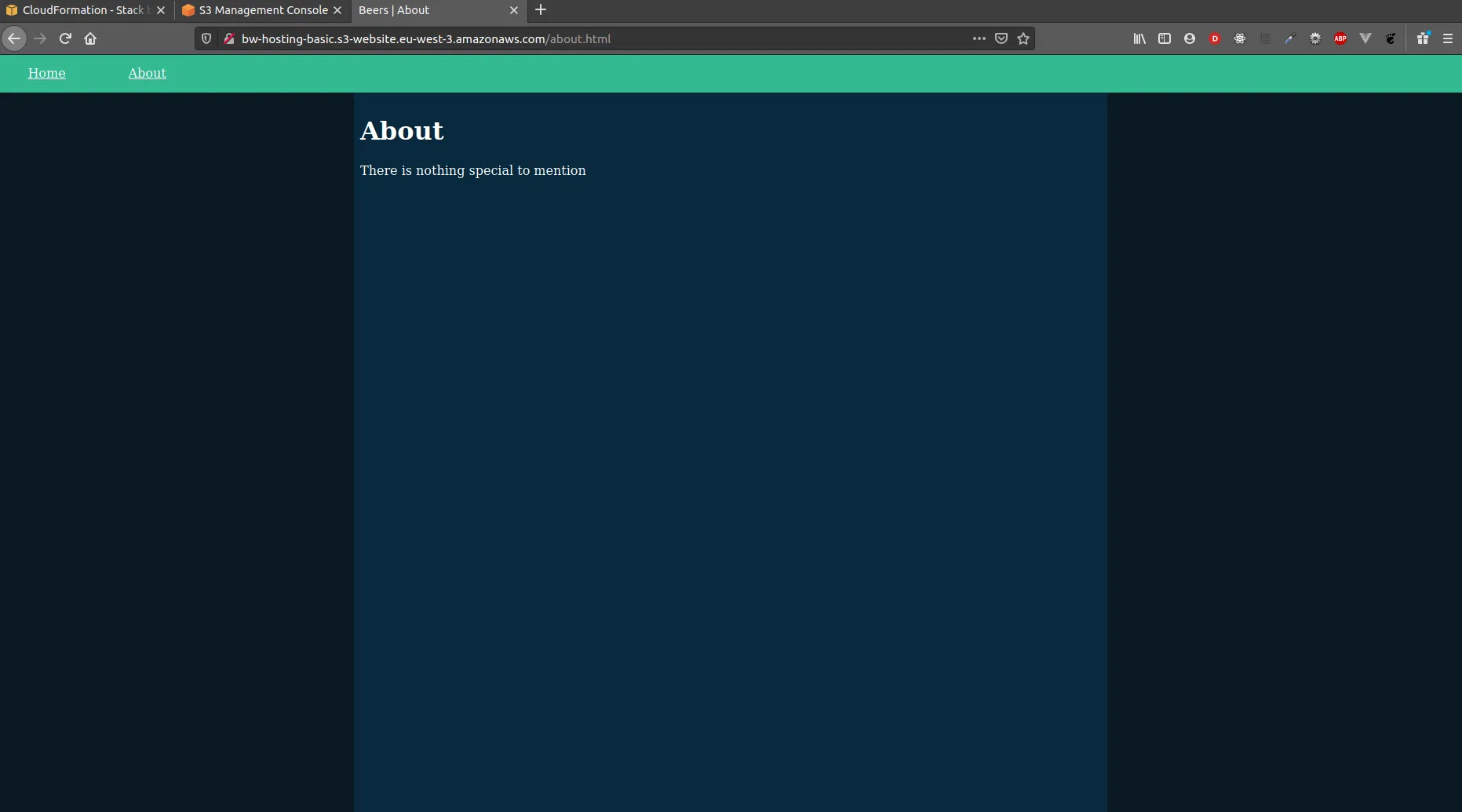 About page works!