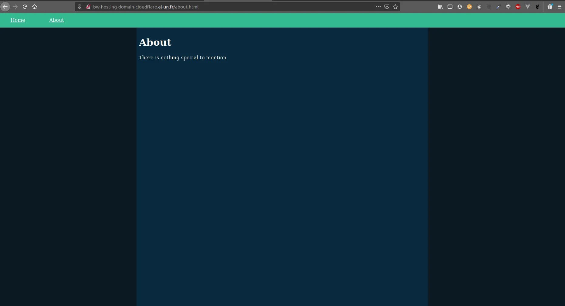About page works!