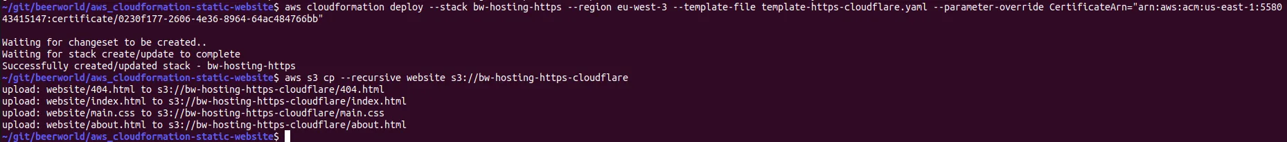 The usual AWS CLI commands!