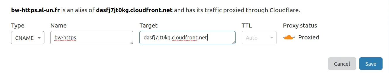 Adding DNS record