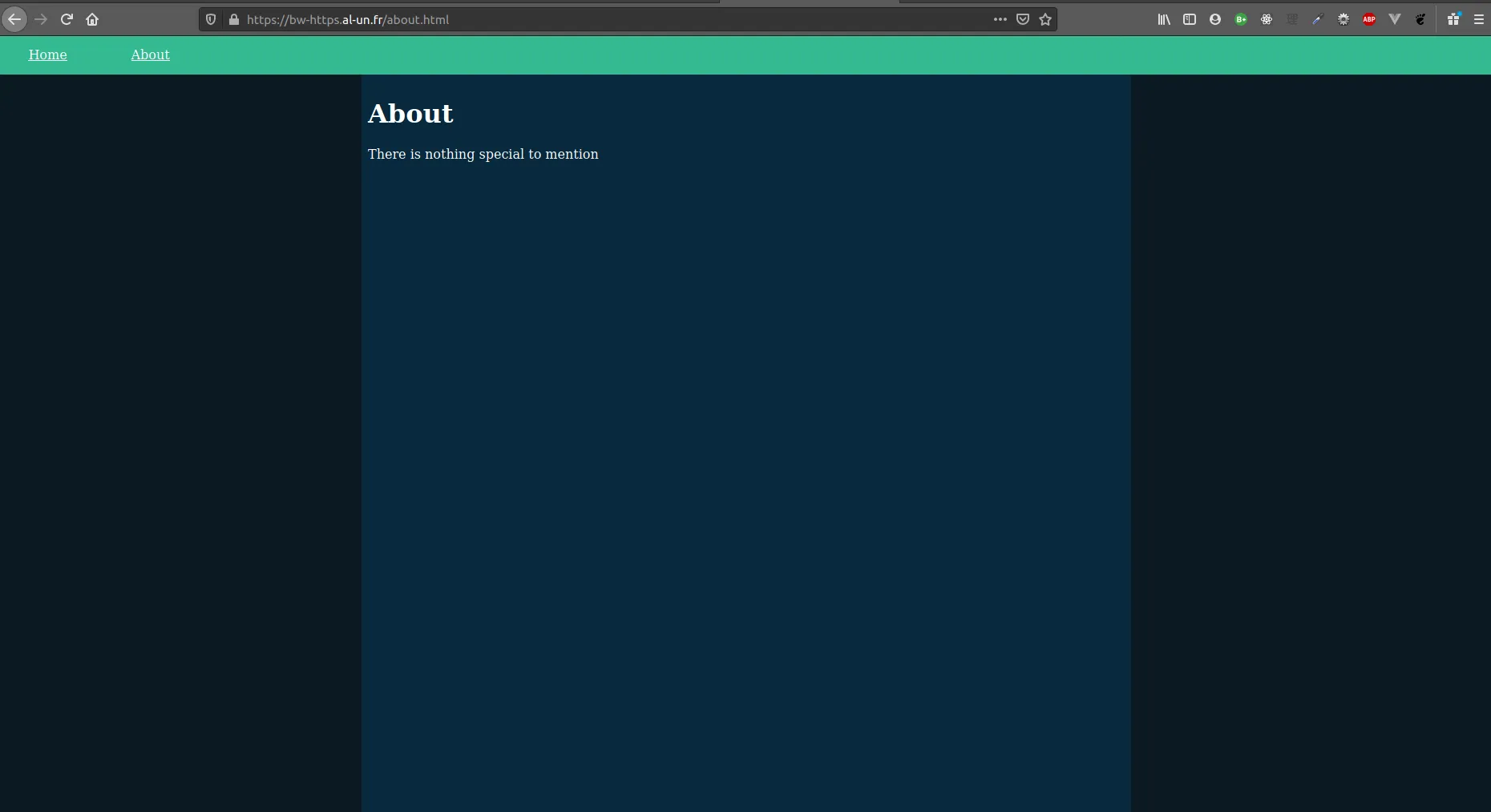 About page works!
